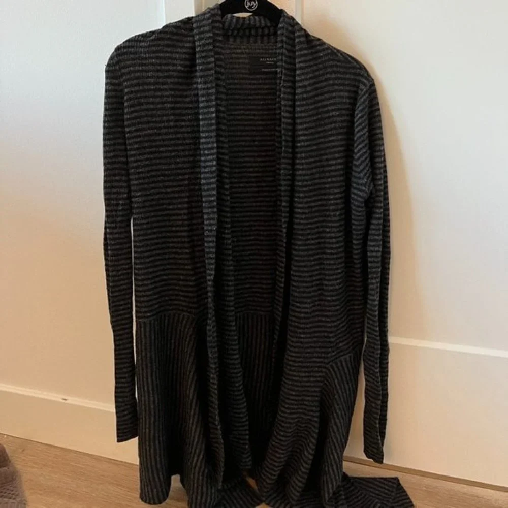 All Saints stripe keld olivo cardigan (small)‎